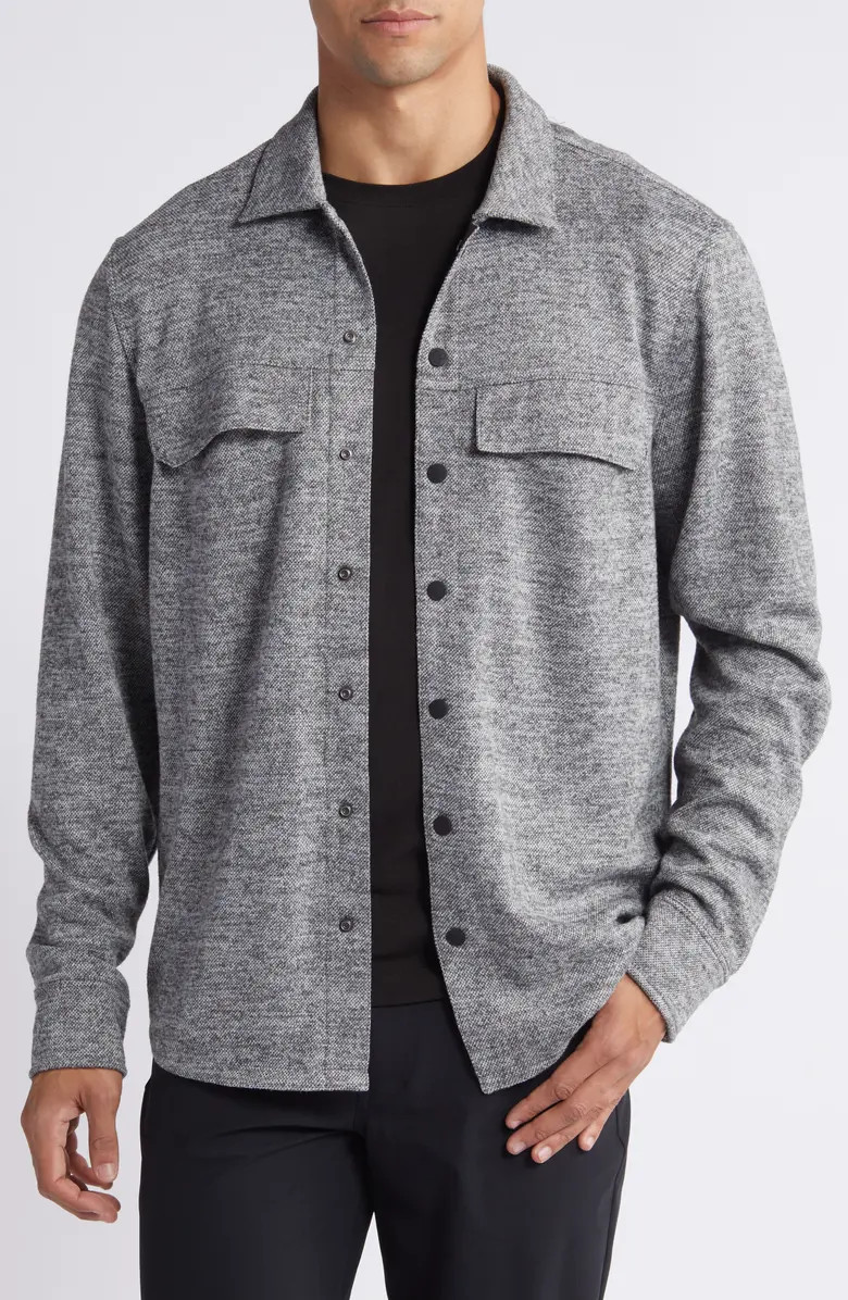 Zella Wanderlust Knit Shirt Jacket | Nordstrom | Nordstrom