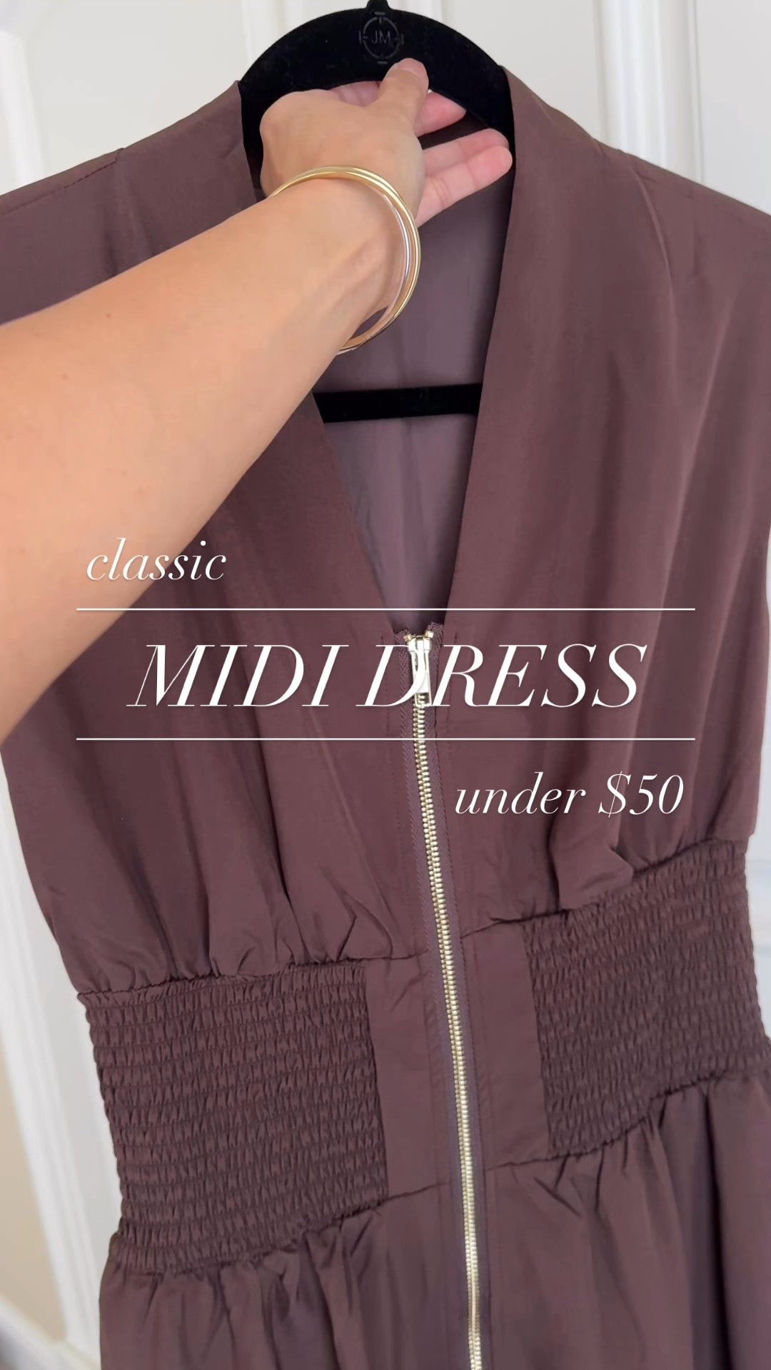 Classic Midi Dress under $50. (Actually around $31 today.) Spring dress. Spring break. Vacation    
I have loved this style of dress which they have at Anthro in cotton. I couldn’t get the proper fit in that exact dress. Saw this alternative and although it is done in an athleisure type fabric, I think it works. Still a bit too roomy for me on top, but otherwise would be true to size. It’s lined and drapes well. Fabric is similar to that of a few of my favorite Athleta jumpsuits. This chocolate color is really nice; other colors also available. 
Slide sandals on sale for around $26 with Circle discount. Also comes in neutral option. 

#LTKOver40 #LTKStyleTip #LTKFindsUnder50