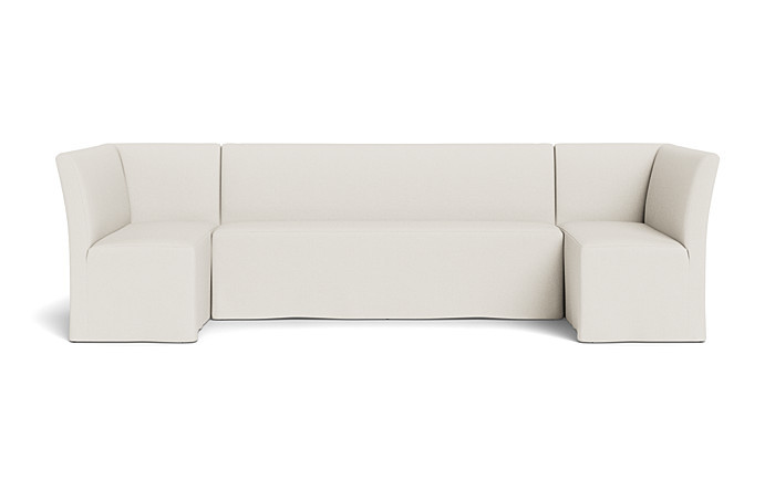 Dorian Slipcovered U-Shaped Banquette | Interior Define