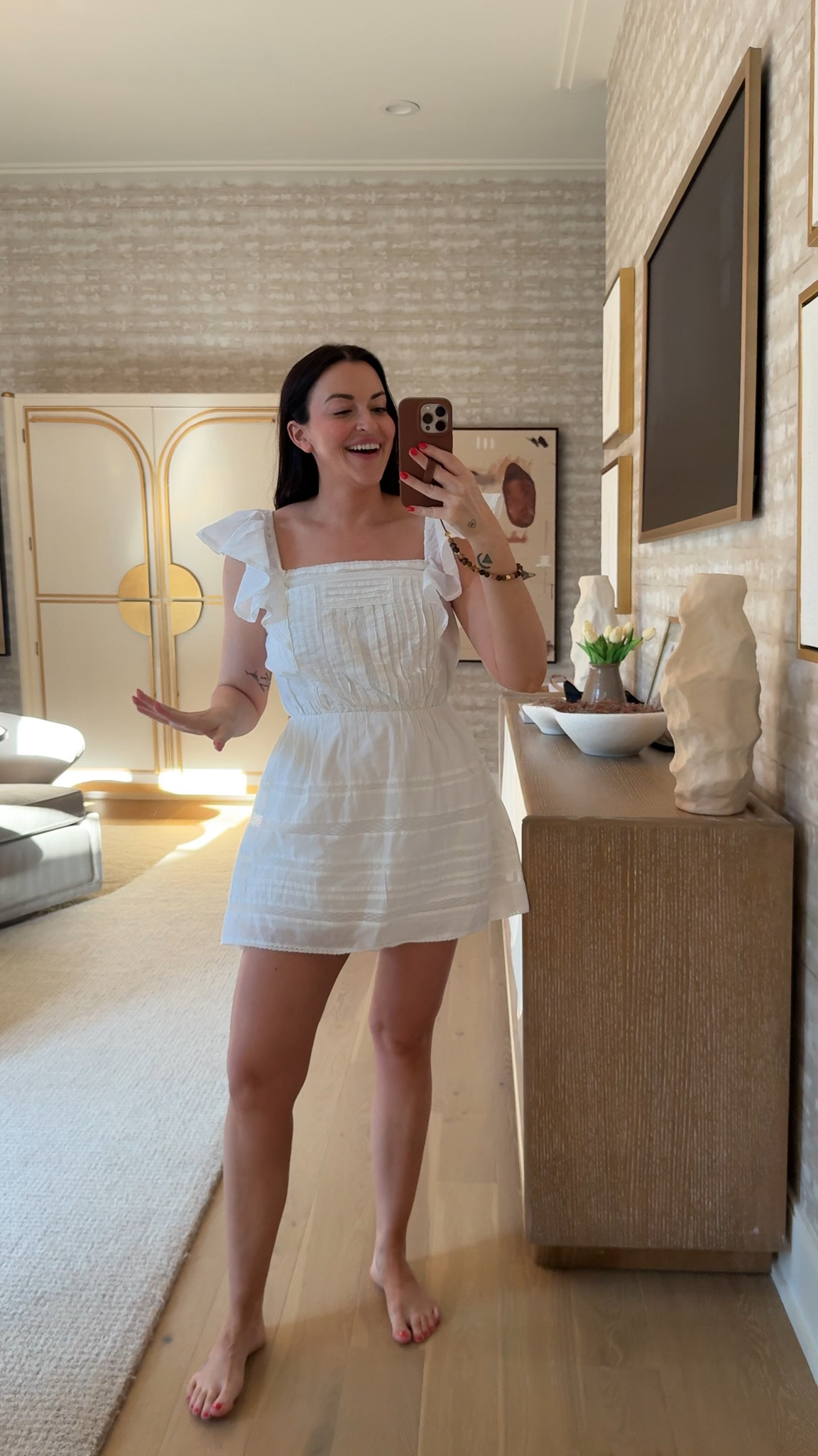 A little more frilly than my usual, but this white dress would be so cute for any 2026 brides! Use AFLTK for an extra 25% off  I’m in a S, Reg

#LTKWedding #LTKSaleAlert #LTKSpringSale