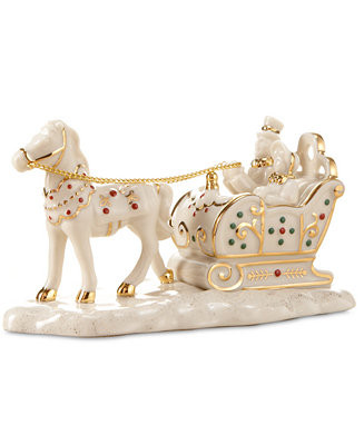 FROM THE VAULT! Lenox Mistletoe Park Horse & Sleigh Figurine, Exclusively at Macy's - Macy's | Macy's