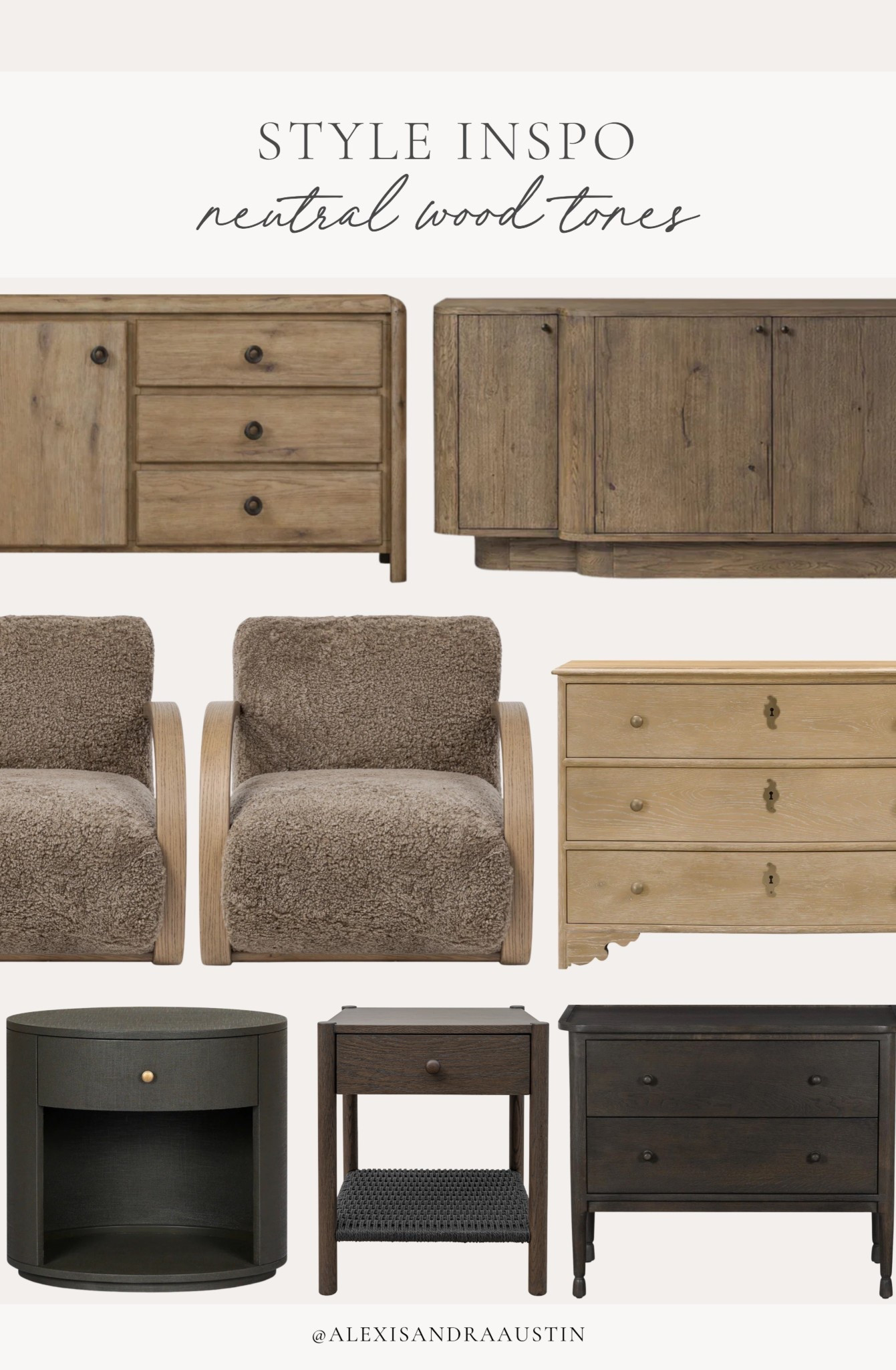 Neutral wood tone furniture favorites! Loving the mix of wood tones to mix and match - from dark and moody to a traditional style, find all of the things that caught my eye for a collected style.

Home finds, neutral home inspo, collected style, furniture favorites, quality over quantity, spring refresh, bedroom refresh, living room refresh, accent chair, sideboard details, storage furniture, nightstand details, neutral accent chest, dark and moody, traditional home, Wayfair, McGee and Co, Lulu and Georgia, Scout and Nimble, shop the look!￼

#LTKSeasonal #LTKHome