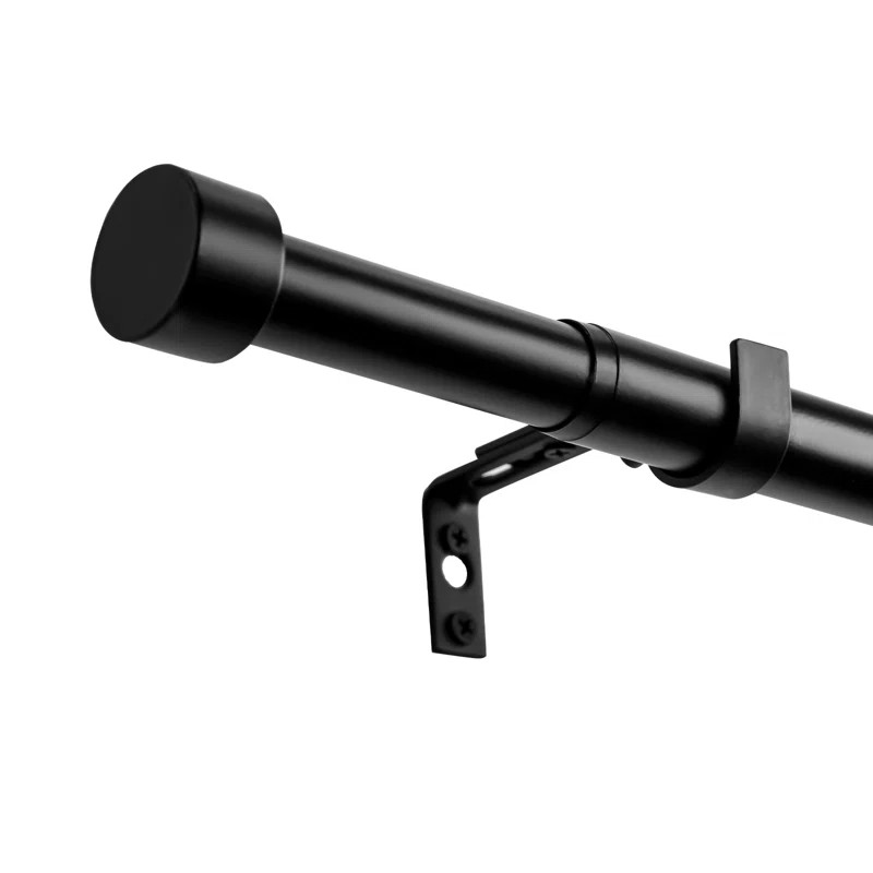 Lachina Arnel 1 Inch Window Curtain Rod with Aluminium Finials, Single Curtain Rods for Windows | Wayfair North America