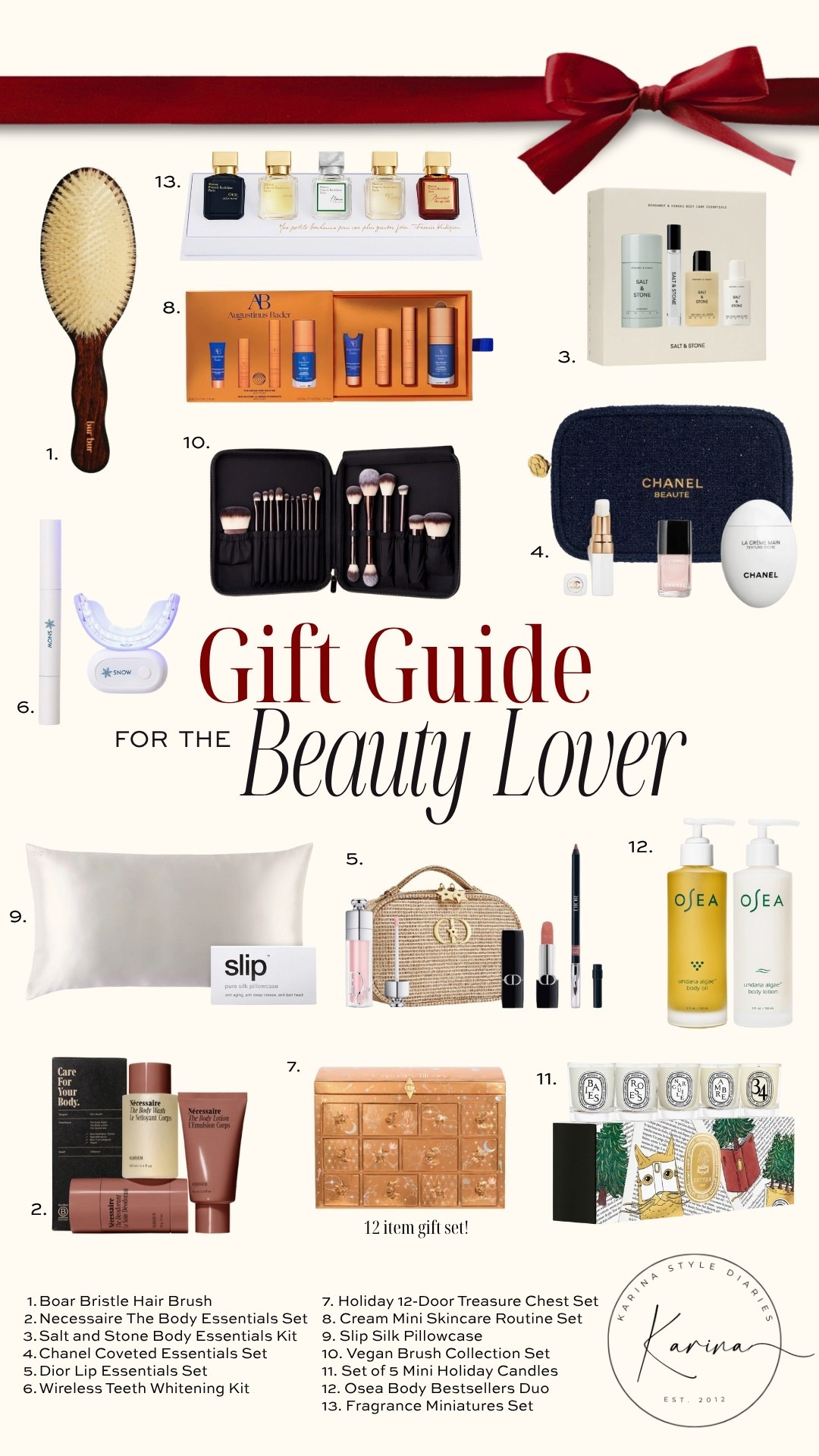 Gift guide for the beauty lover💝 boar brush makeup brush set silk pillowcase skincare essentials fragrance minis lots of holiday sales going on already!

#LTKGiftGuide #LTKHoliday #LTKCyberWeek