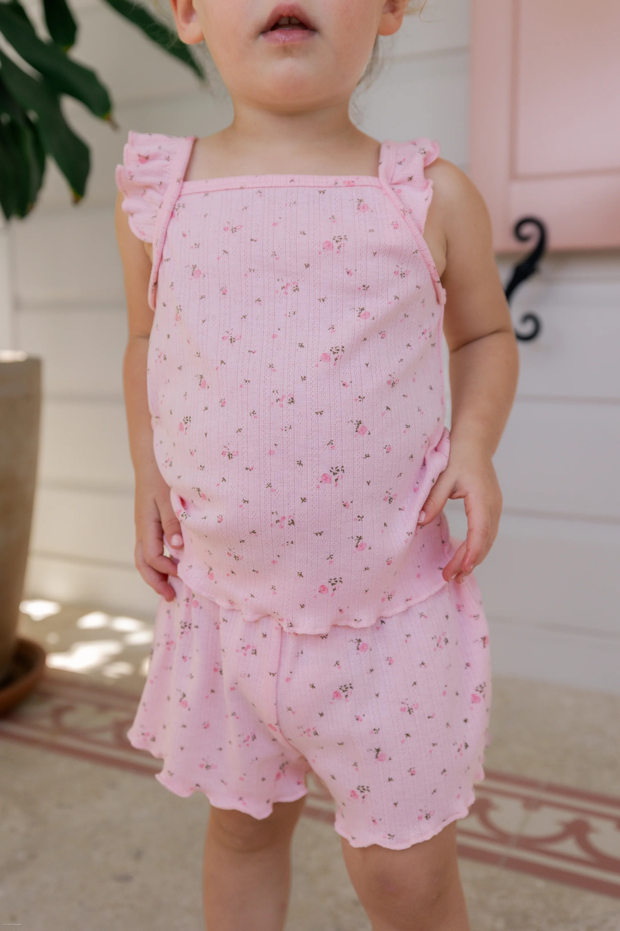 Pink Pointelle Tank Short Set | Girls Boutique Daywear | In My Jammers | In My Jammers
