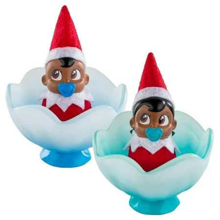 The Elf on The Shelf Frost Pips Dark Tone Duo: Boy and Girl Dark Tone Mini-Blooms | Walmart (US)