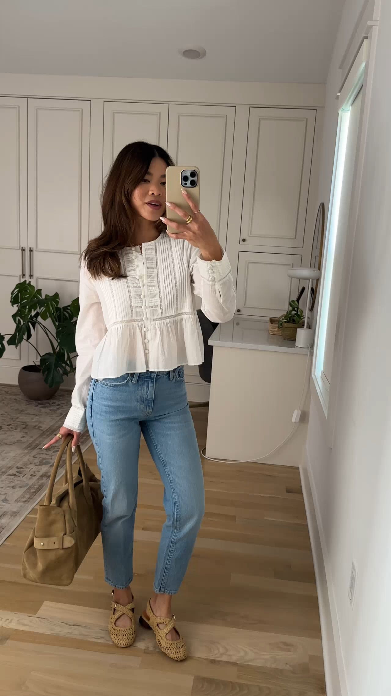 Sizing info:
•White blouse size 2 
•Cropped fitted jeans size 24 in Vintage Light Blue 

petite fashion, get dressed with me, outfit inspiration, ootd, nashville outfit, Nashville influencer, petite style, vacation style, casual outfits, mom style, petite pants, spring outfits, spring outfit info, spring pants, spring outfit idea, spring top, spring bag, spring tank, spring shoes, summer pants, petite pants, cropped pants, aritzia pants, aritzia jeans, spring jeans, summer jeans, jeans, petite jeans,  

 @Aritzia 

#LTKSeasonal #LTKPetite #LTKootd