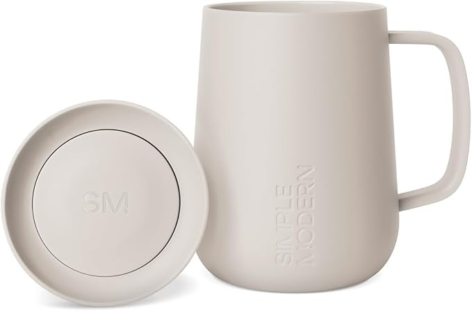Simple Modern Voyager Signature Mug | Travel Coffee Tumbler with 360° Lid and Handle | Ceramic-L... | Amazon (US)