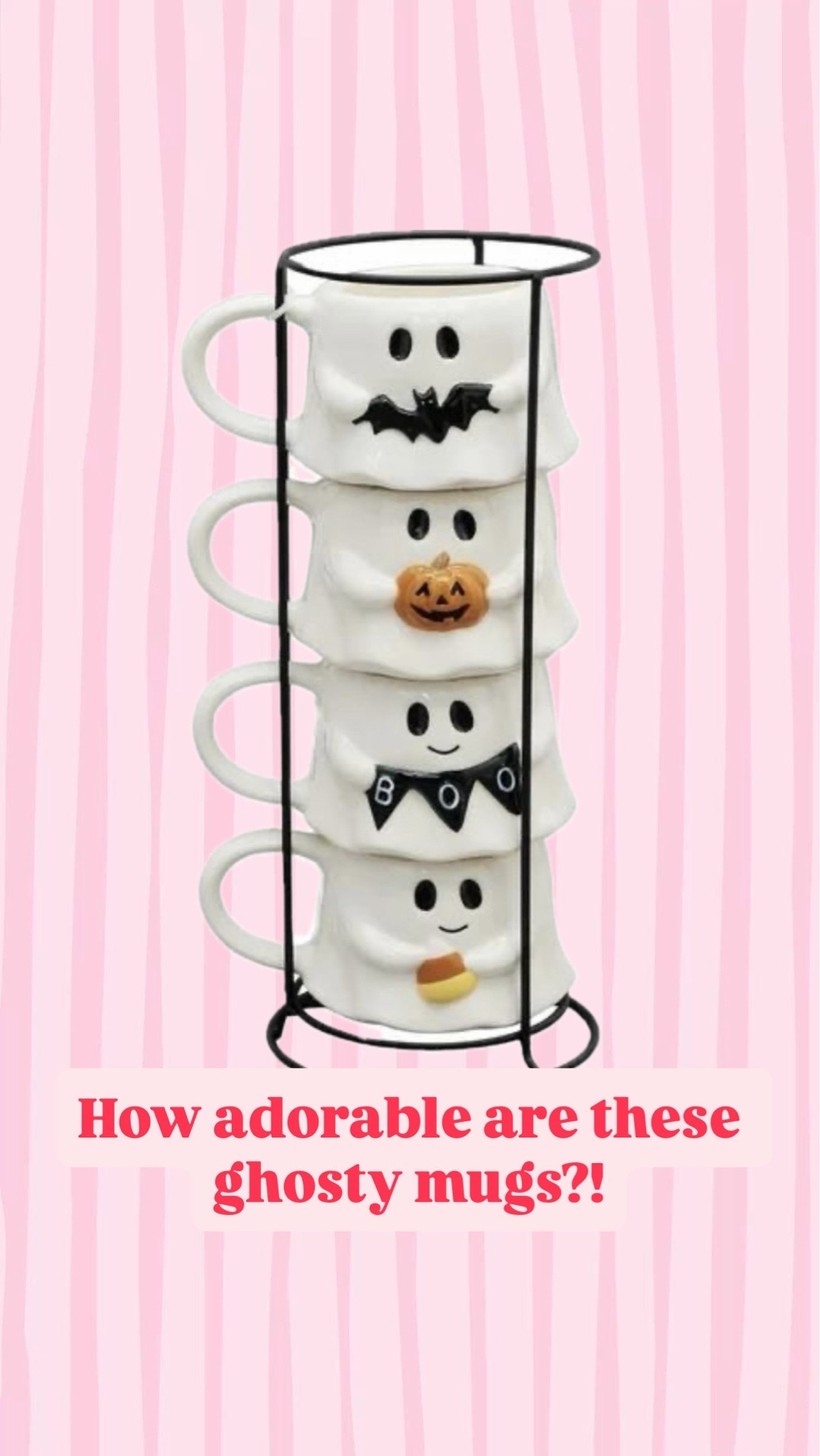 Halloween decor // Halloween mugs // ghost mugs