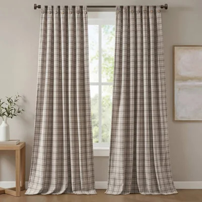 Thermal Plaid Curtains & Drapes 50x95 Polyester Farmhouse Home Panel | Wayfair North America
