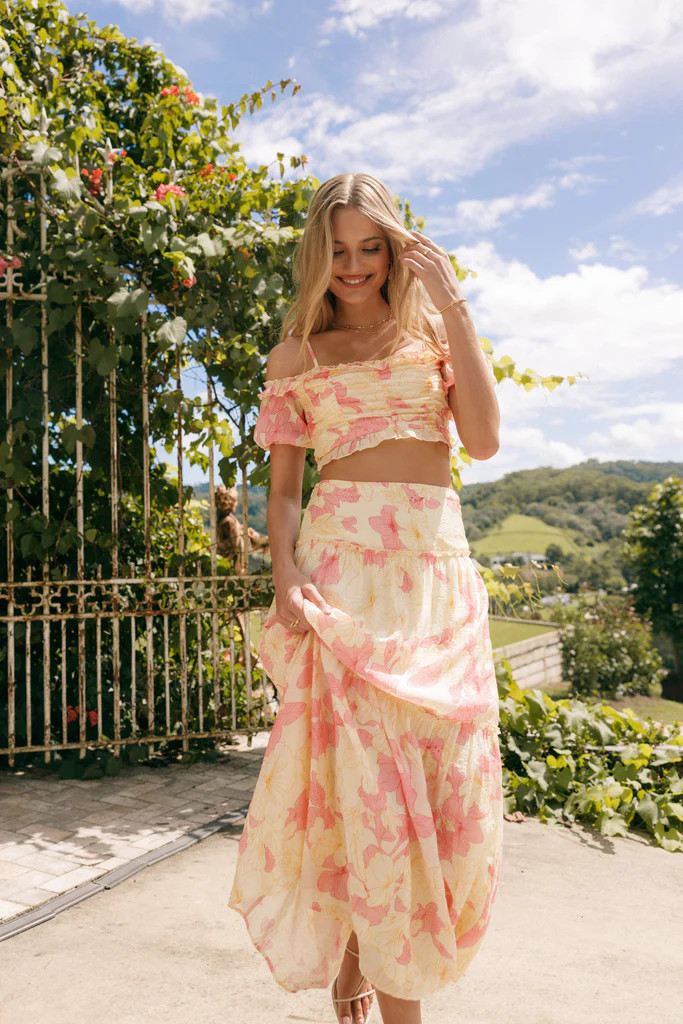 Lily Two Piece Set - Yellow Pink | Petal & Pup (US)