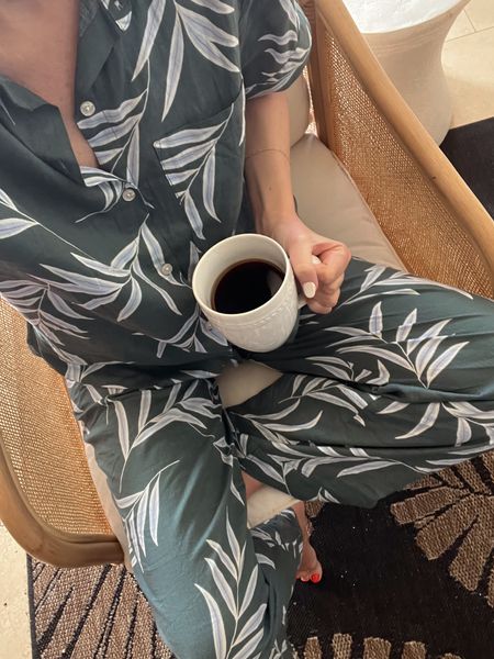 Breezy, comfy pjs✨ wearing a small top and xs bottoms 

Matching pj set | pajamas | vacation pjs

#LTKfindsunder50