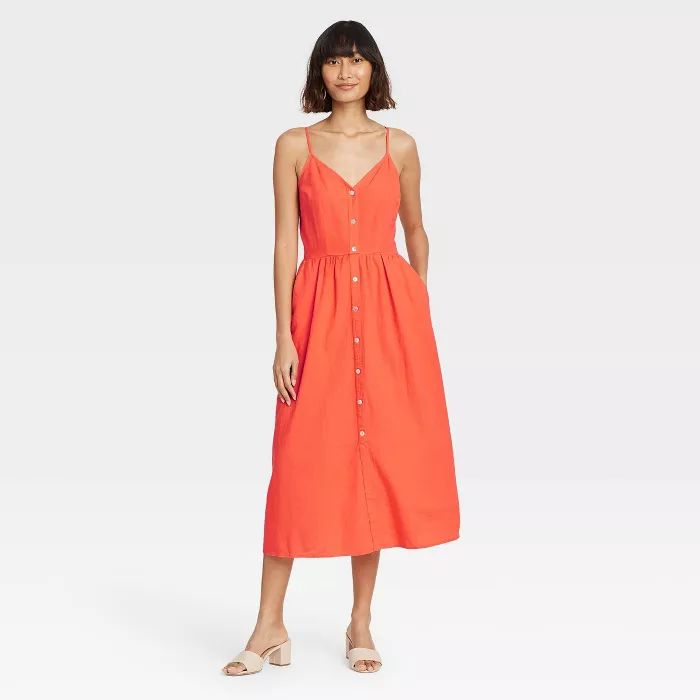 Women's Sleeveless Button-Front Dress - A New Day™ | Target