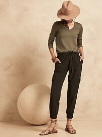 AirStretch Tie-Waist Cargo Jogger | Banana Republic Factory