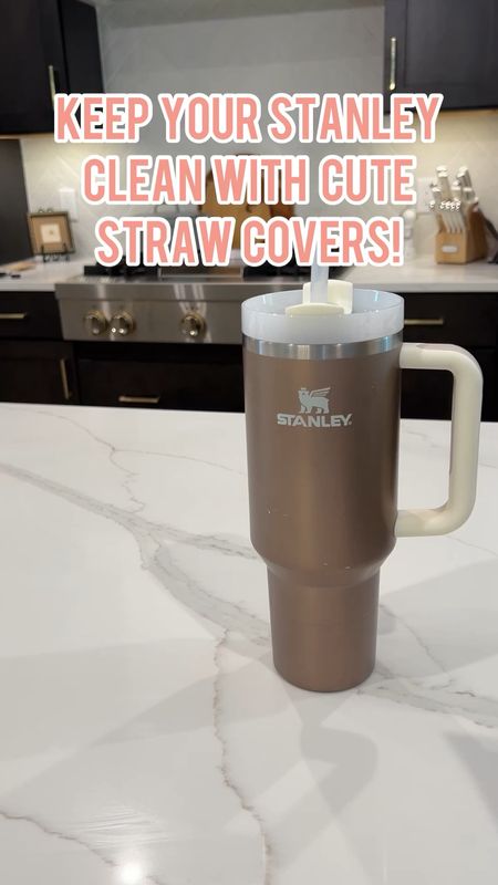 Ready for spring with these cute Stanley straw covers! PS. They keep dirt out of your drink at the ball field!