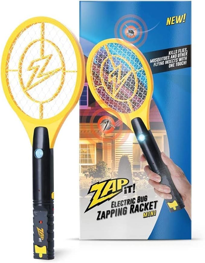 ZAP IT! Mini Bug Zapper - Rechargeable Mosquito, Fly Killer and Bug Zapper Racket - 4,000 Volt - ... | Amazon (US)