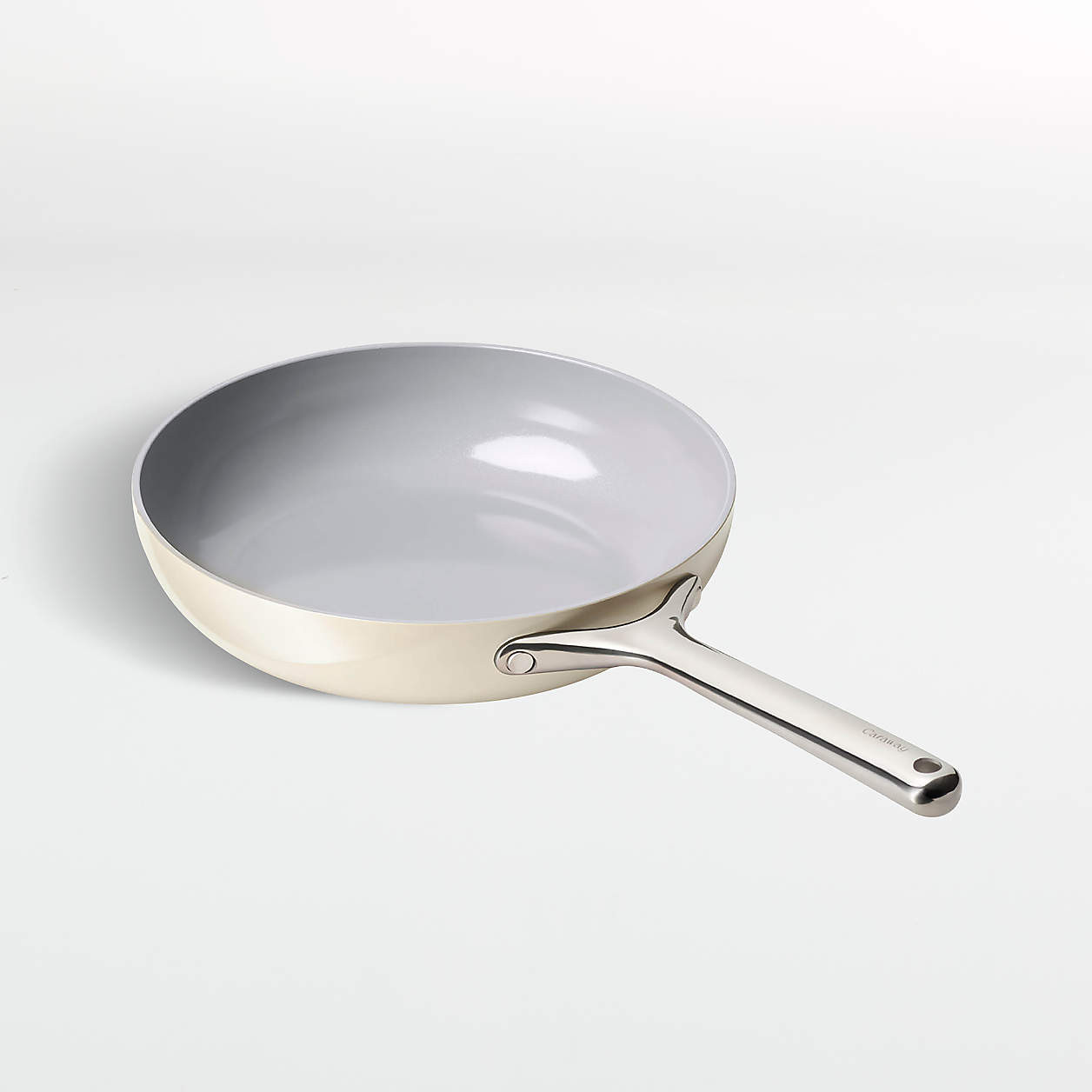 Caraway Home Cream Non-Stick Ceramic Frying Pan + Reviews | Crate & Barrel | Crate & Barrel