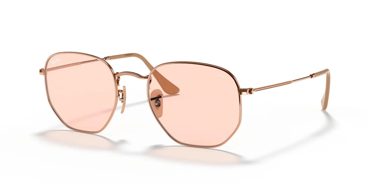 Ray Ban Hexagonal Flat Lenses Pink Photochromatic Irregular Unisex Sunglasses RB3548N 91310X 51 | Jomashop.com & JomaDeals.com