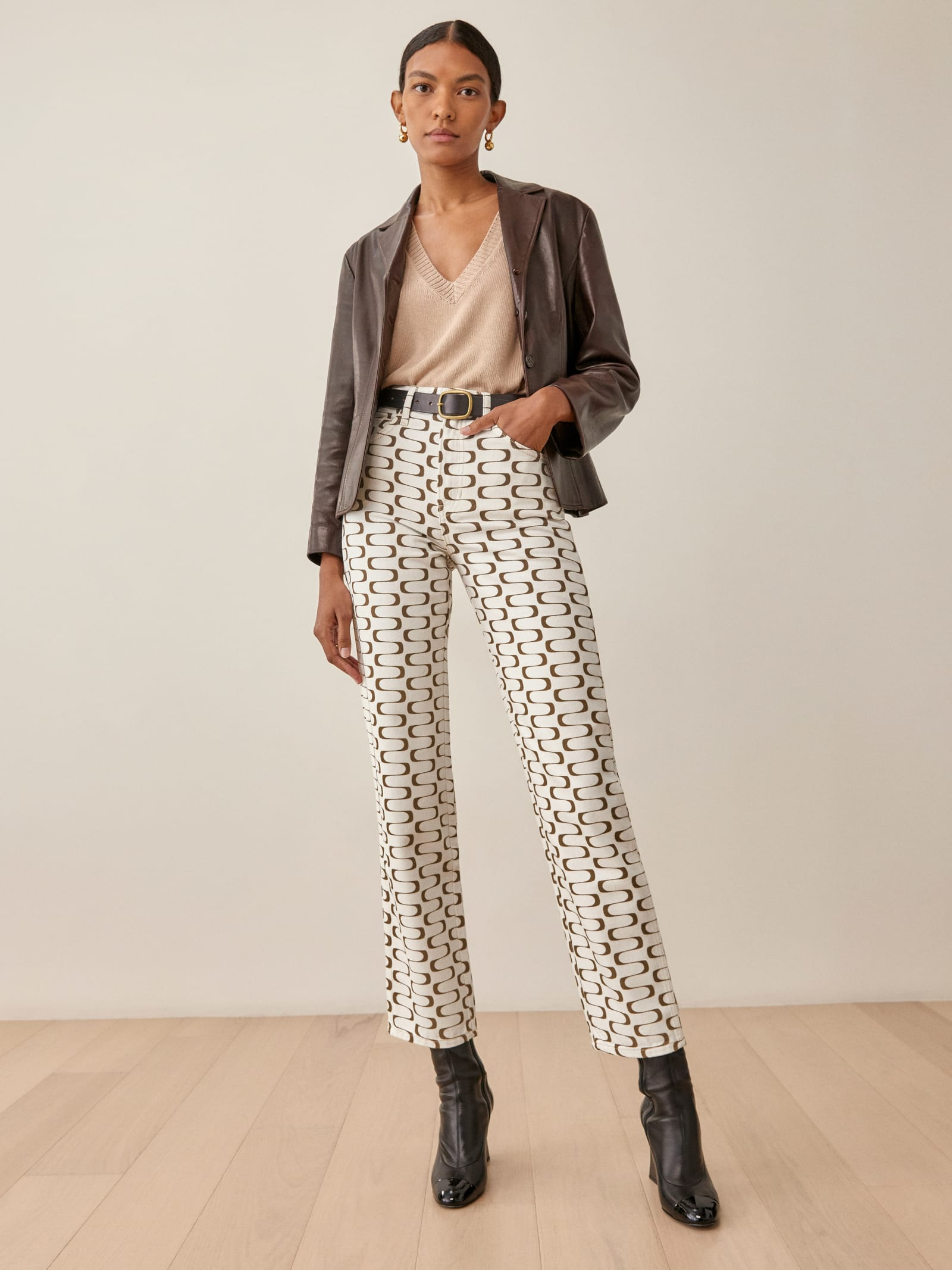 Mod High Rise Straight Jeans | Reformation (Global)