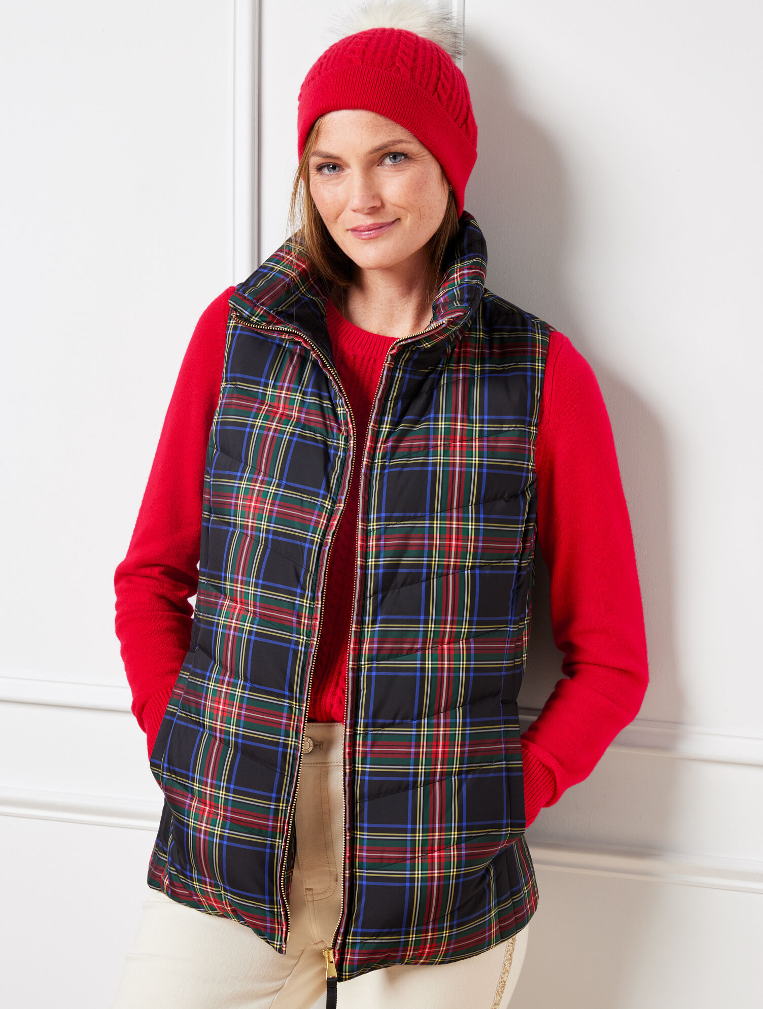 Puffer Vest - Plaid | Talbots