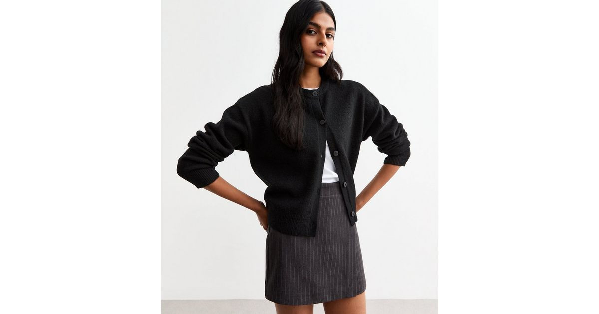 Black Soft Knit Crew Neck Cardigan
						
						Add to Saved Items
						Remove from Saved Items | New Look (UK)