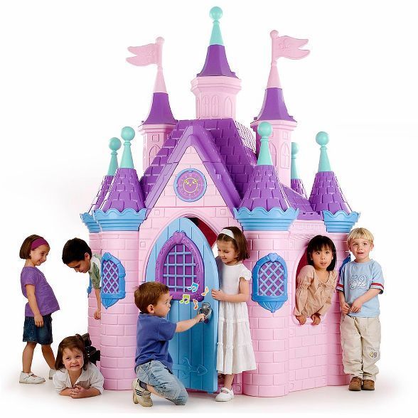 ECR4Kids Jumbo Princess Palace Playhouse Castle with Turrets and Flags, Indoor/Outdoor Play | Target