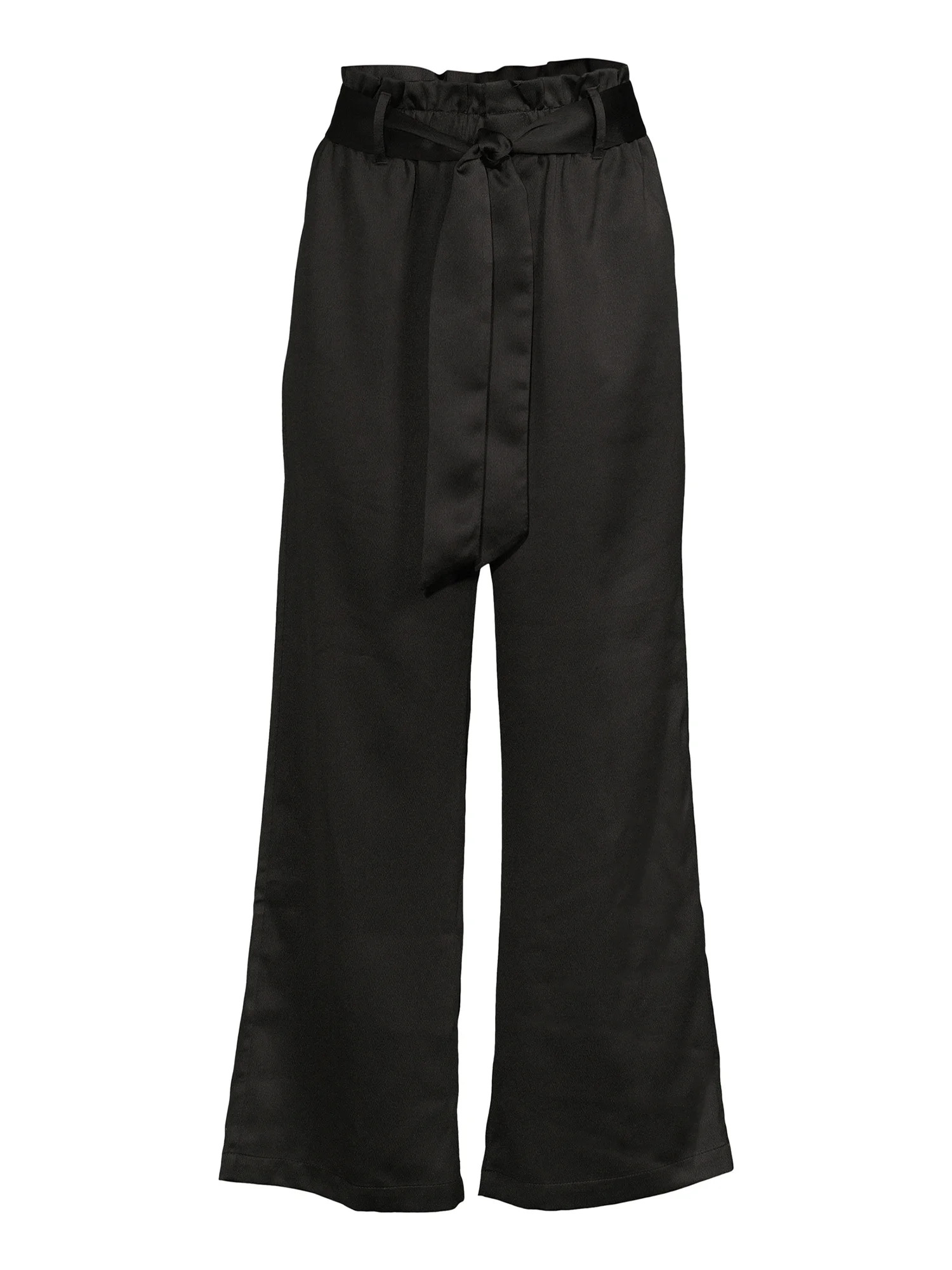Time and Tru Women’s Satin Paperbag Waist Pants - Walmart.com | Walmart (US)
