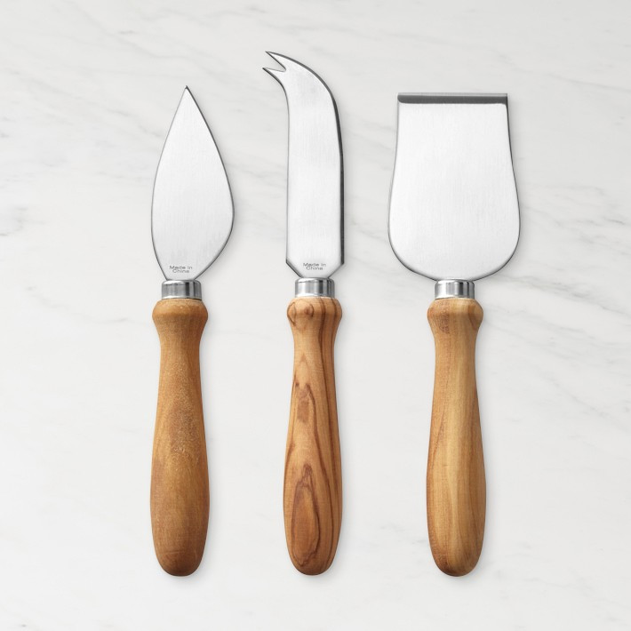 Olivewood Cheese Knives, Set of 3 | Williams-Sonoma