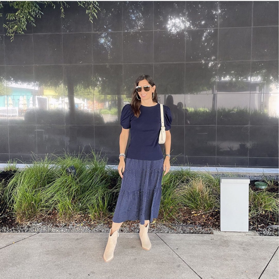 Love this skirt to wear now and into the fall season for under $50 ❤️❤️❤️

#LTKshoecrush #LTKunder50 #LTKitbag