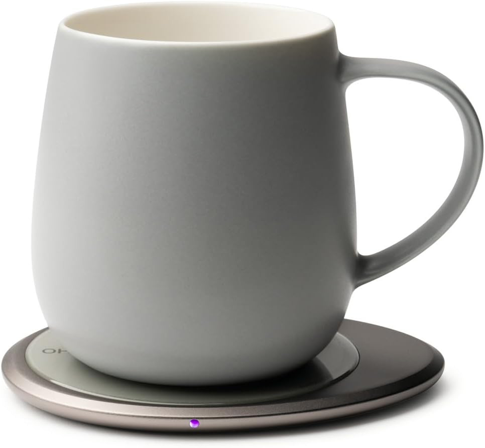 Ui 3 Self-Heating Mug Set – Soft Gray | 12 fl oz / 355 mL Ceramic Coffee & Tea Mug Set | Amazon (US)