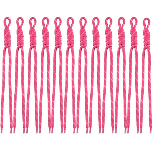 Cmidy Paracord Keychain Paracord Bag Charm 12pcs Braided Nylon Rope Keychain Cord for Bag Purse Backpack Handbag (Rose Pink) | Amazon (US)