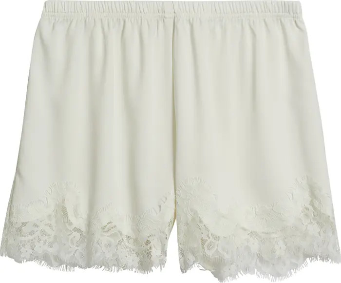 Lace Trim Satin Shorts | Nordstrom