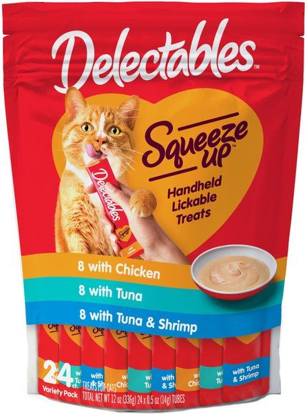 Hartz Delectables Squeeze Up Variety Pack Lickable Cat Treats | Chewy.com