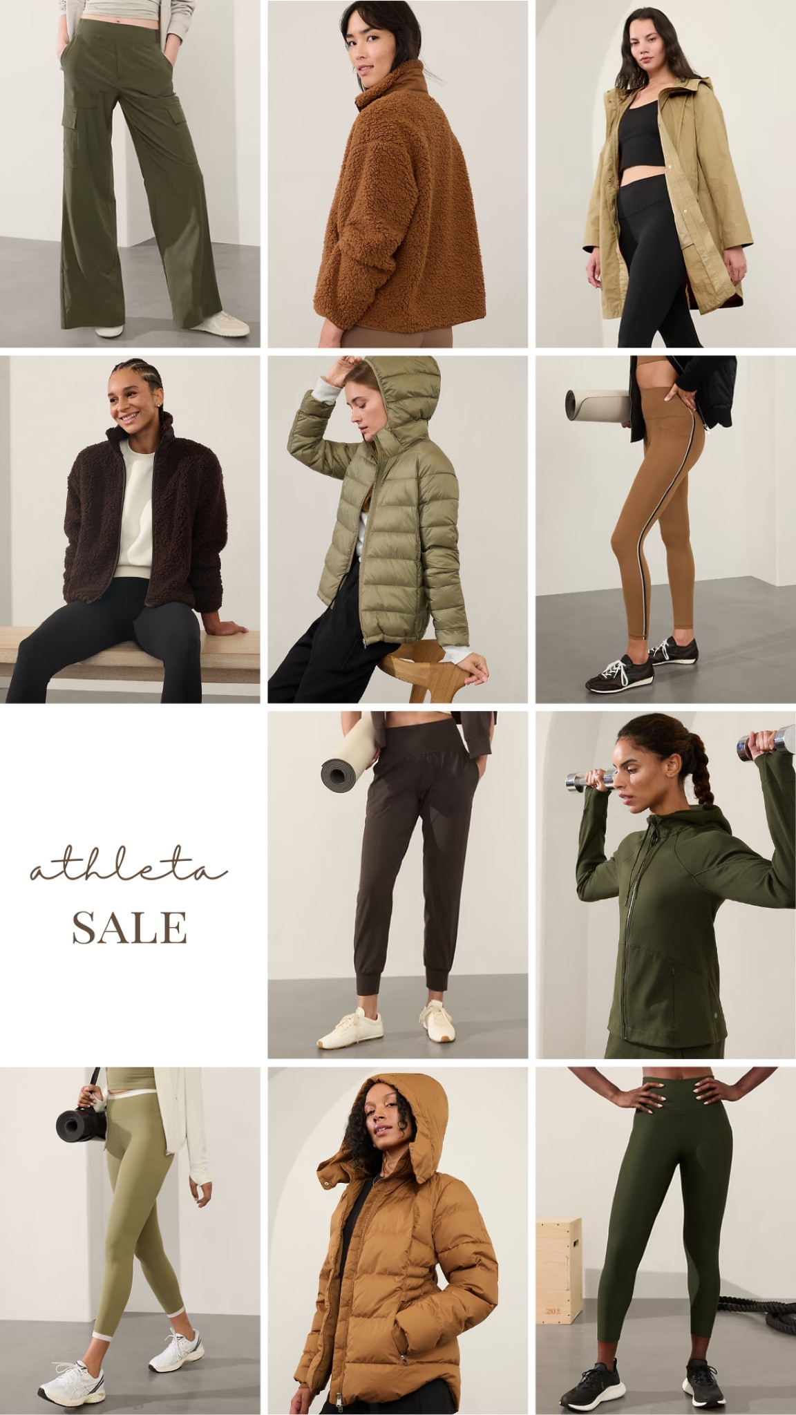 Athleta cyber sale for autumns, true autumn, dark autumn, soft autumn, warm autumn, house of colour autumn, hocautumn, olive green, light olive, chestnut, tan, dark brown, leggings, joggers, puff coat, hoodie, activewear, plus size, sherpa jacket, fleece

#LTKFindsUnder100 #LTKMidsize #LTKCyberWeek