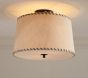 Linen and Leather Flush Mount (13") | Pottery Barn Kids