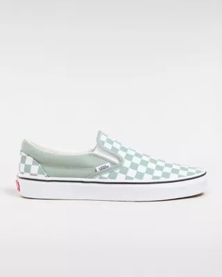 Chaussures Classic Slip-On Checkerboard | Vert, Blanc | Vans | Vans (FR, ES, IT, DE, NL, UK)