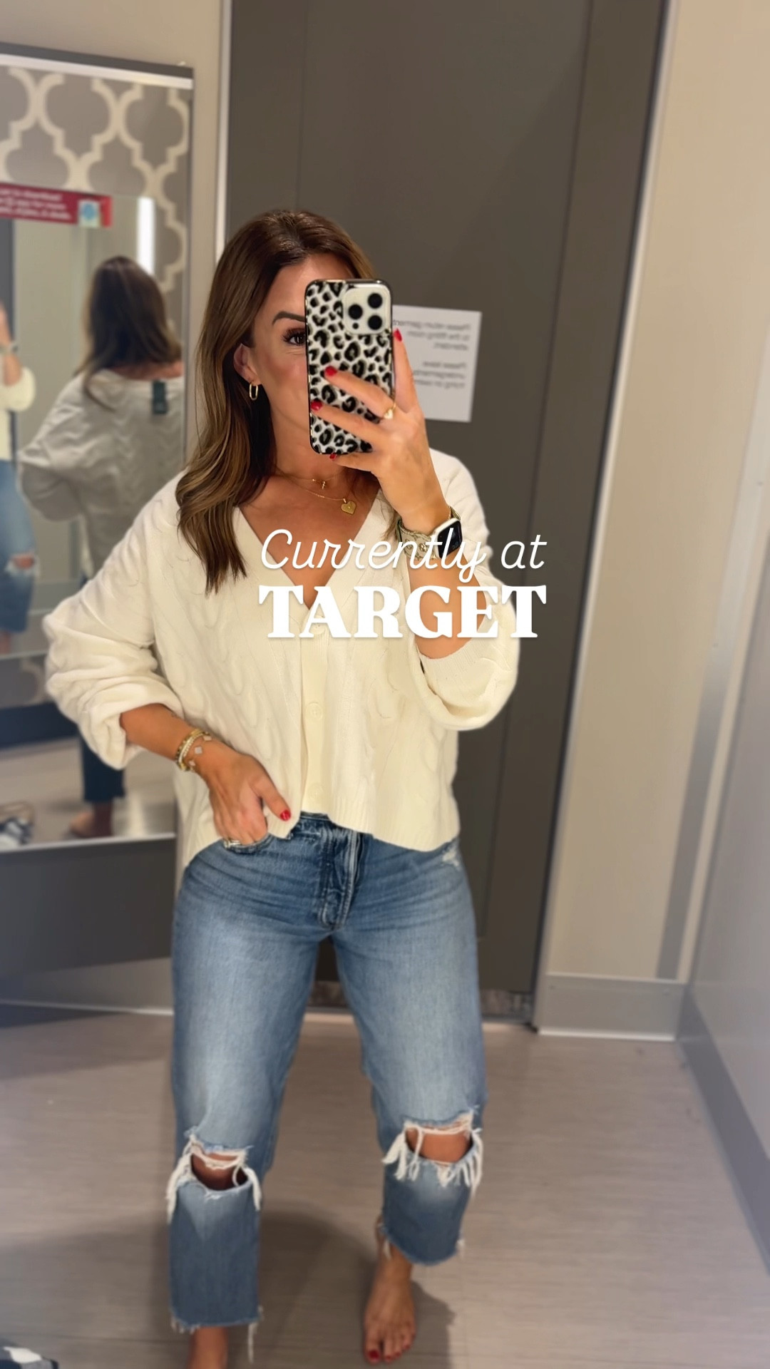 Currently at Target! 

Sizing: 
Black Leather Jeans run small (I sized up from a 2 to a 6). 
Wearing a small in the first dress (yes, it’s from the maternity section, but no, no babies here). 
White Jeans I can’t find online yet (believe they are a new item) 
Wearing a small in the rest of the tops. 

#LTKSaleAlert #LTKHoliday #LTKFindsUnder50