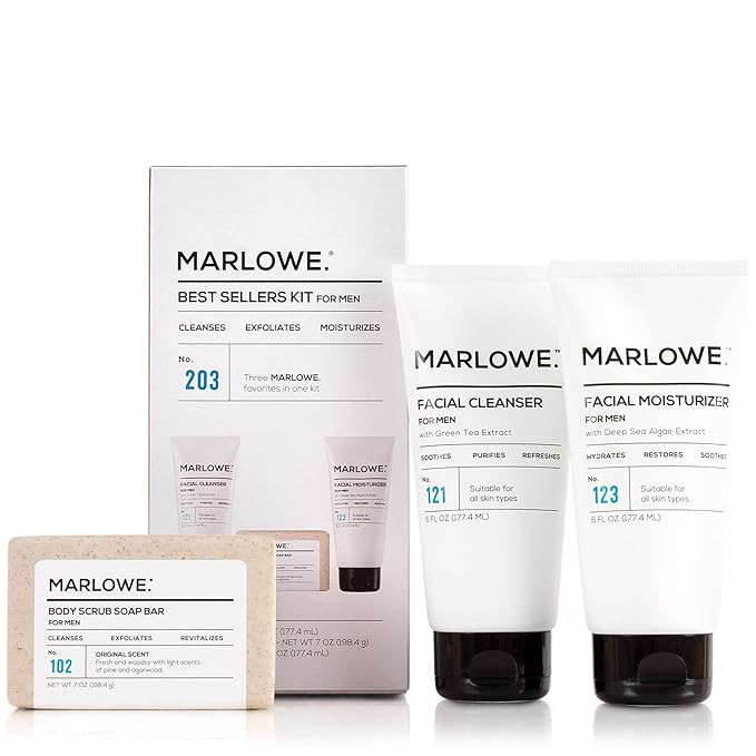 MARLOWE. Best Sellers Kit No. 203, Features Signature No. 102 Original Body Scrub Soap Bar, No. 1... | Amazon (US)