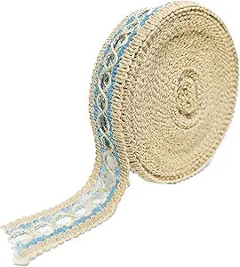 SAR ARTS Jute Burlap,11 Yards, 1 Inches, Fabric Ribbon for Wedding, Rustic Lace Ribbon, Trim Wrap... | Amazon (US)
