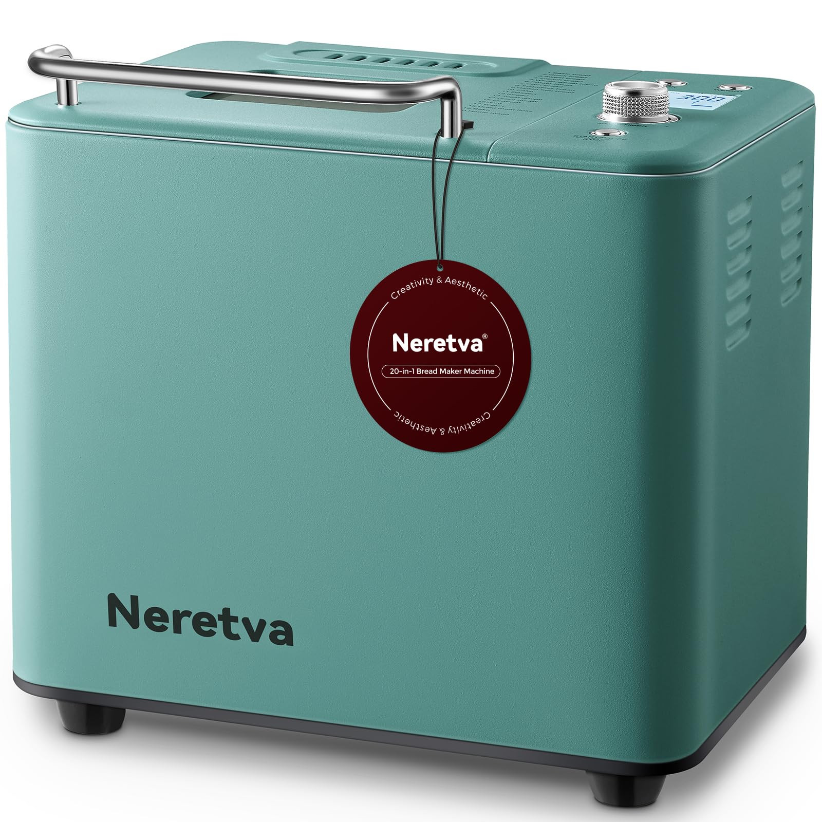 Neretva Bread Maker, 20-in-1 2LB Bread Machine Dual Heater & Nonstick Ceramic Pan Bread Makers Ma... | Amazon (US)