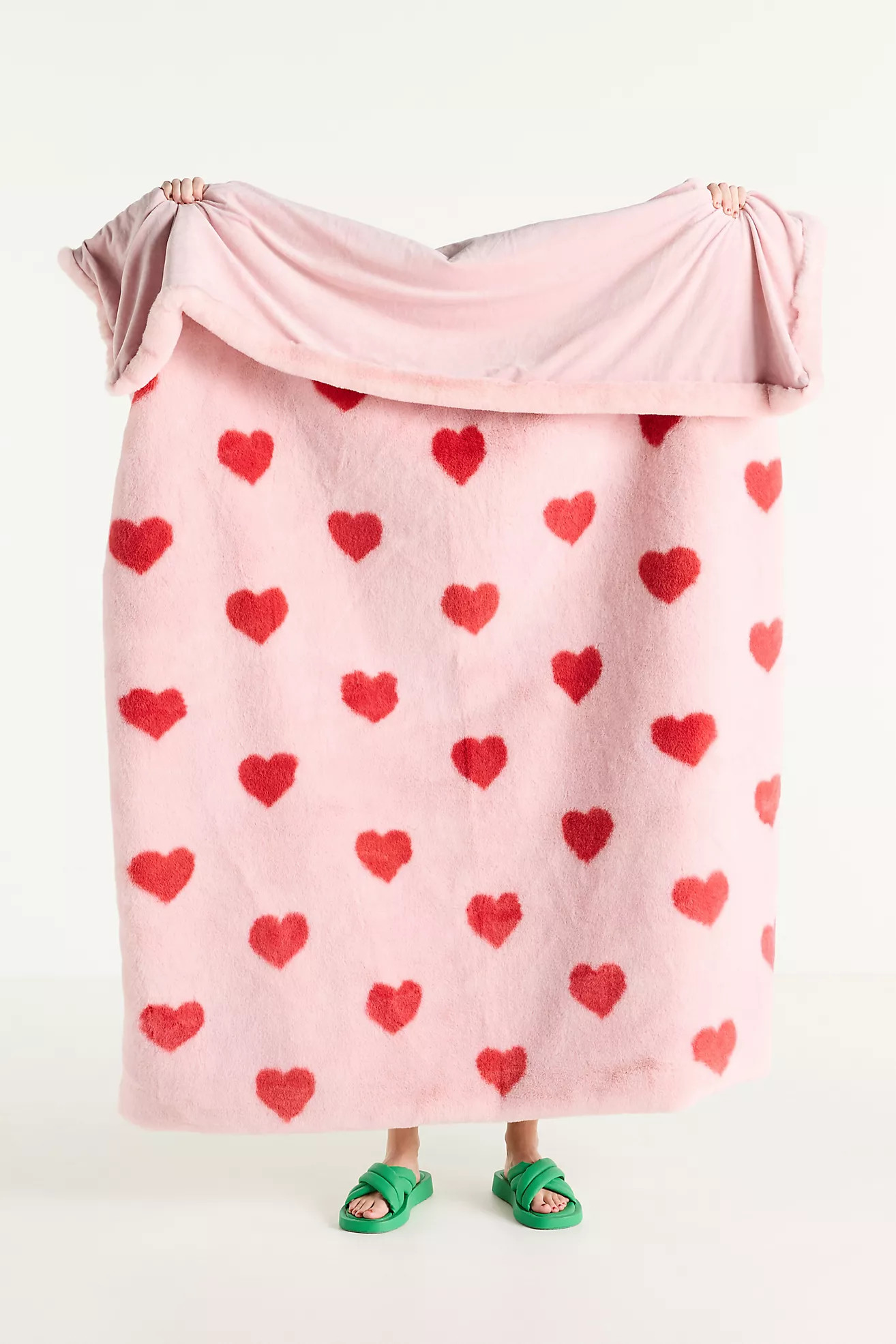 Icon Faux Fur Heart Throw Blanket | Anthropologie (US)