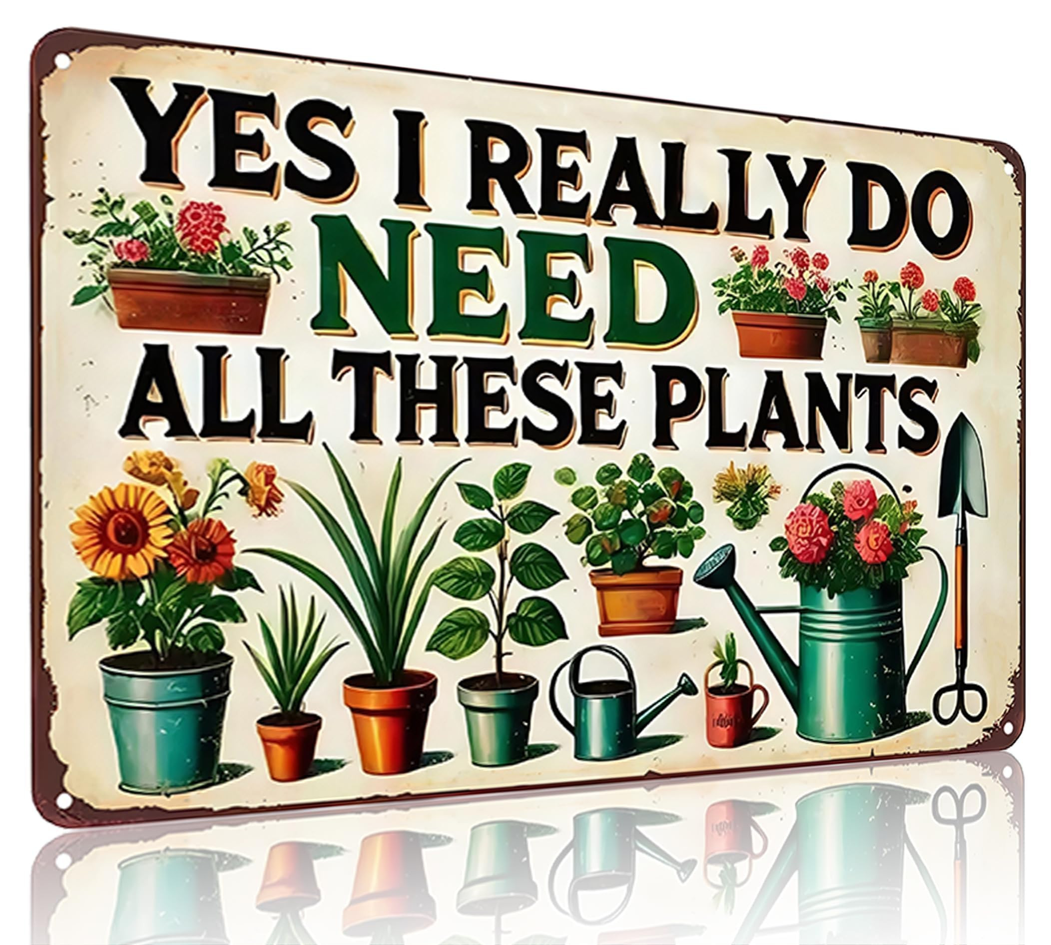 Bestylez Garden Gifts I Really Need All These Plants Vintage Gardening Signs for Home Garden Greenhouse Living Room Bedroom Yard Outdoor Decor 8X12 Inch (3362) | Amazon (US)