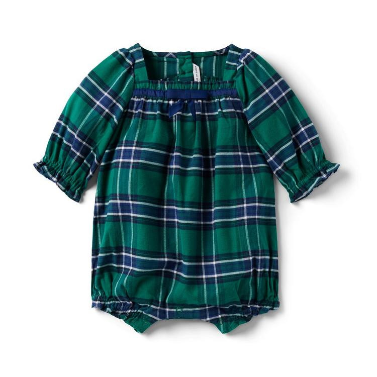 Baby Plaid Ruffle Bow Romper | Janie and Jack