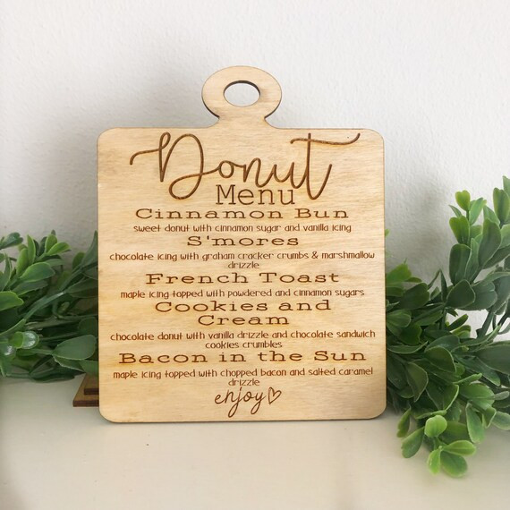 Donut Menu Board Tiered Tray Decor | Etsy | Etsy (US)