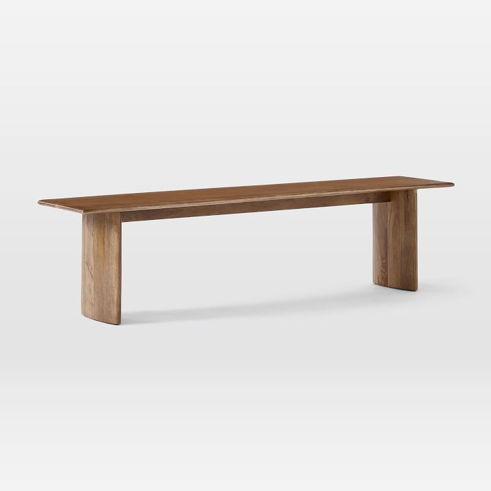 Anton Solid Wood Dining Bench - Burnt Wax | West Elm (US)