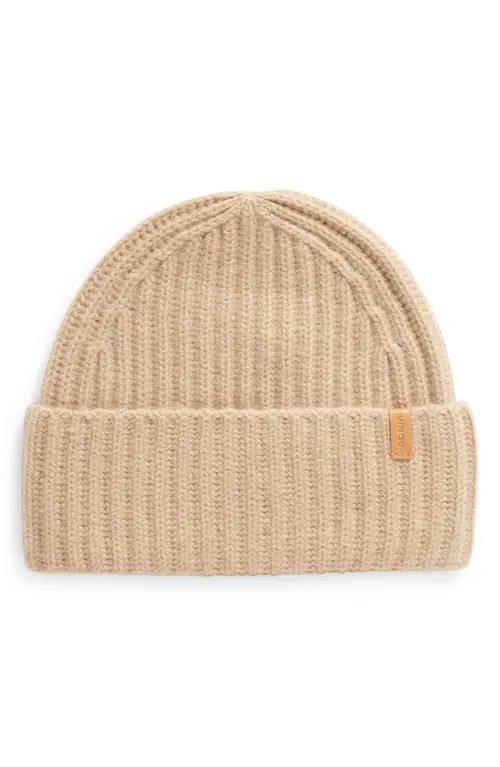 Vince Boiled Cashmere Chunky Rib Beanie in 231Cam at Nordstrom | Nordstrom