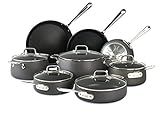 All-Clad E785SB64 HA1 Hard Anodized Nonstick Cookware Set, Pots and Pans Set, 13 Piece, Black | Amazon (US)