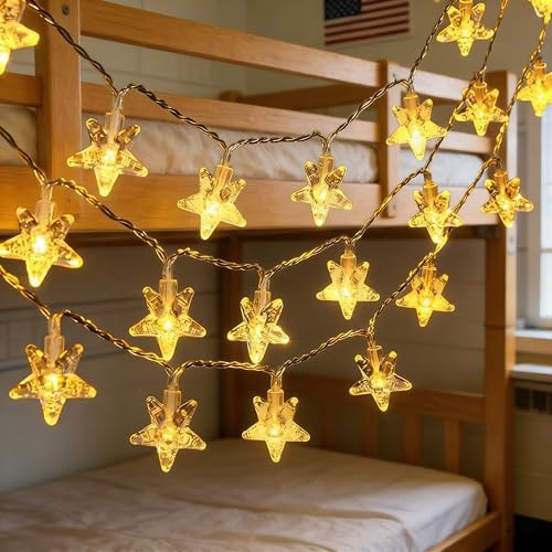 KEPABIGLE Star String Lights, 30 LED Crystal Stars, 10ft Battery Operated, Indoor Bedroom Decor | Amazon (US)