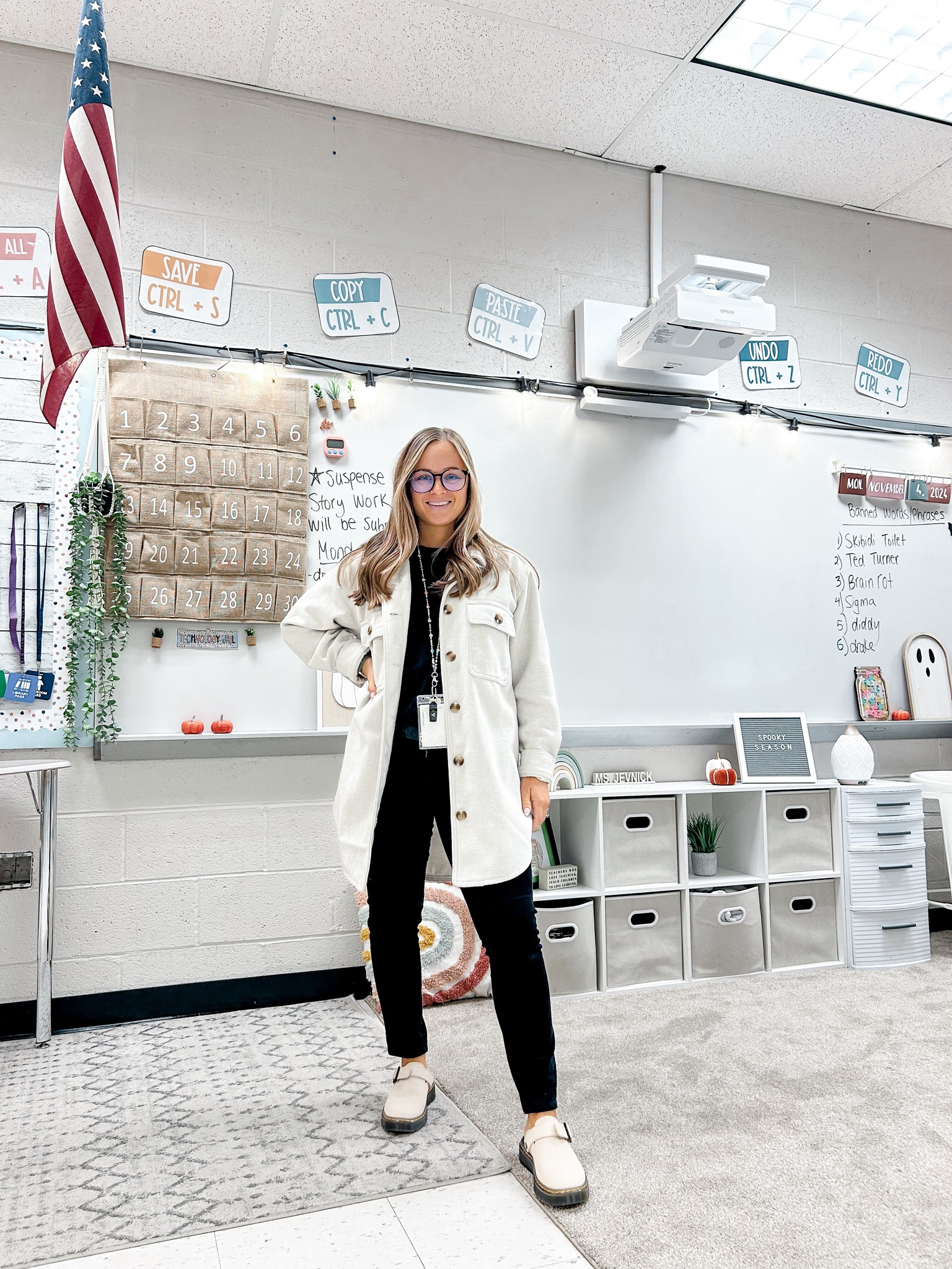 Teacher. Teach. Ootd. Outfit of the day. Comfy. Monday fit. Old navy sacket. Flannel. Doc marten shoes. Slip ons. Eye buy direct glasses. Fall outfit  

#LTKWorkwear #LTKStyleTip #LTKSeasonal