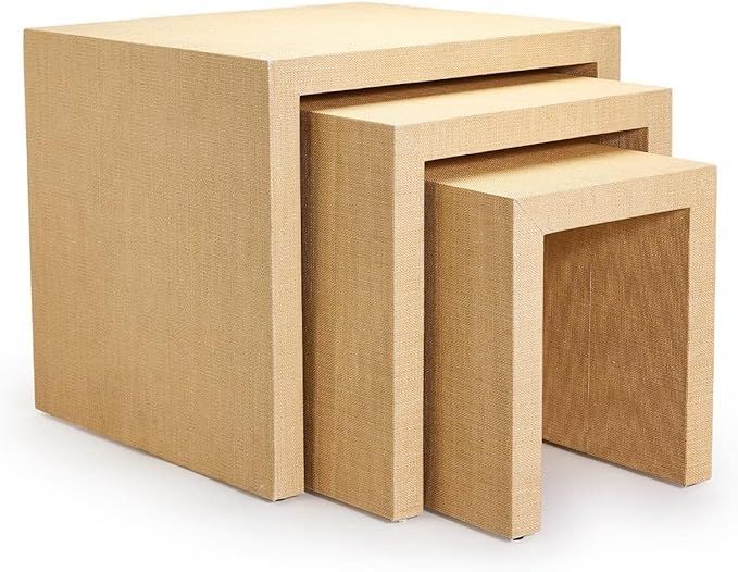 Two's Company Set of 3 Terra Cane Nesting Tables | Amazon (US)